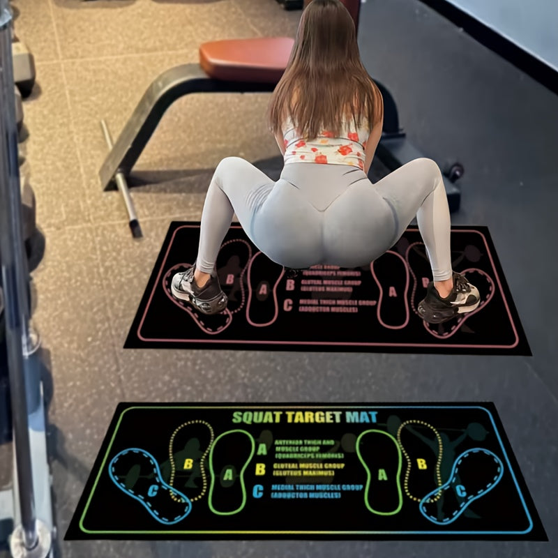 Sklisikker Treningsmatte med Fotavtrykk – Komfortabel Matte for Pilates, Knebøy og Hjemmetrening