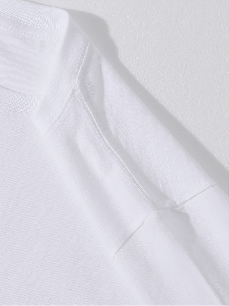 Herre T-skjorte i tung 100 % bomull – Slim fit trening