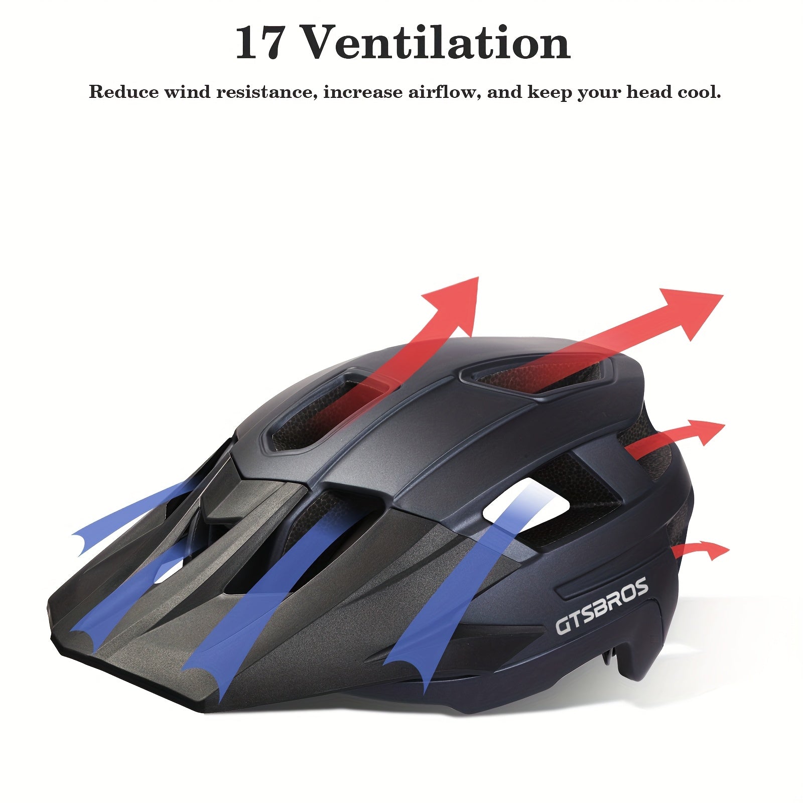 GTSBROS Unisex Sykkelhjelm med Solskjerm – Lett, Sikker og Komfortabel