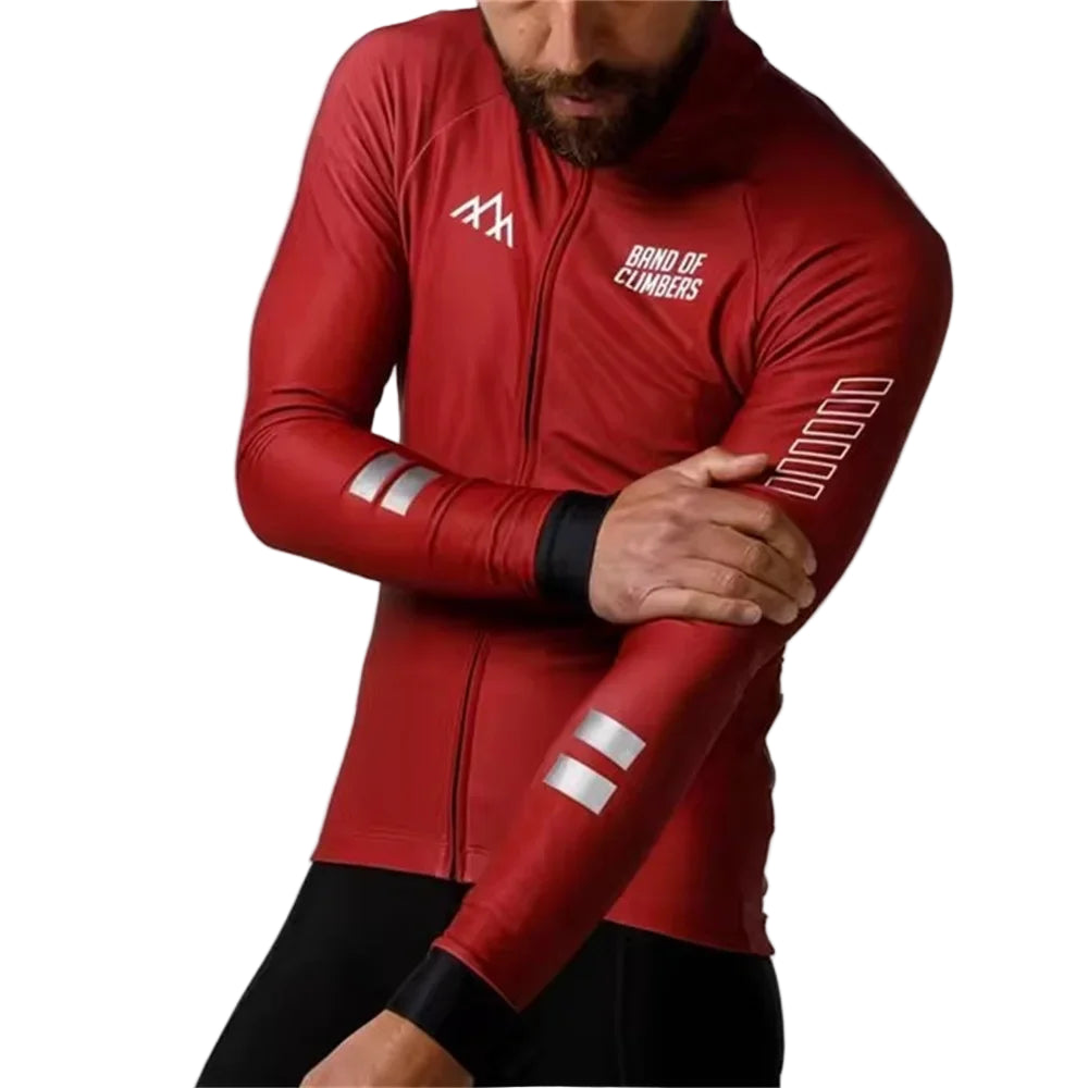 Vinterjakke med Termisk Fleece – Langermet Sykkeljakke for Menn