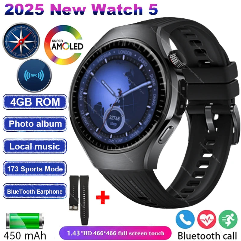 Huawei Watch 5 – Smartklokke 2025 med AMOLED-skjerm og helsefunksjoner