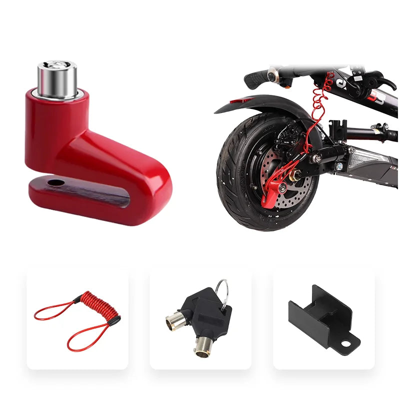 Alarm Skivelås for Elektrisk Scooter og Motorsykkel – Vanntett og Tyverisikker Metallbeskyttelse