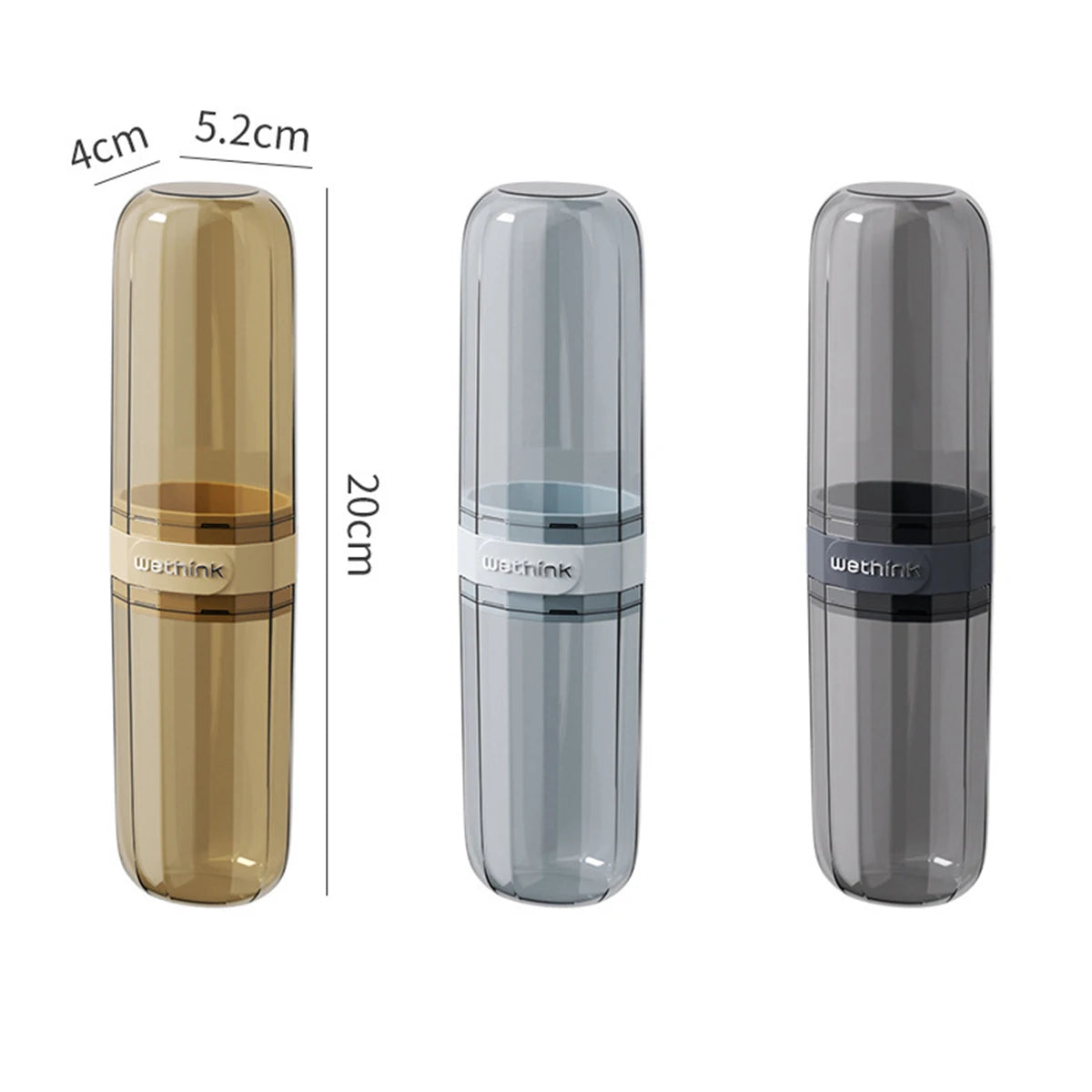 Bærbart Etui for Tannbørste og Tannkrem – Reise- og Campingboks som Beskytter mot Skitt og Skade