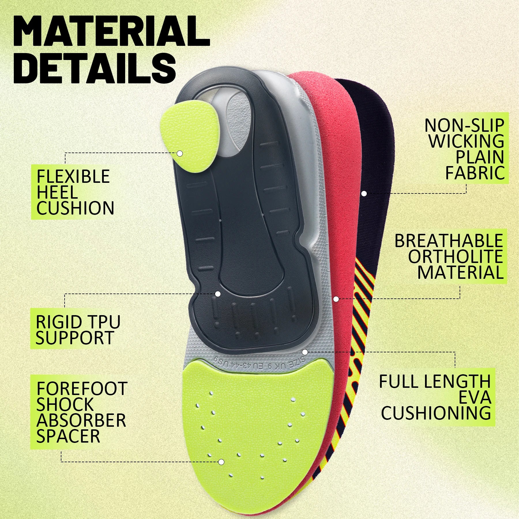 Ortopediske Innleggssåler mot Plantar Fasciitt – Fotbuestøtte for Menn og Kvinner | Smertelindring for hæl og plattfot