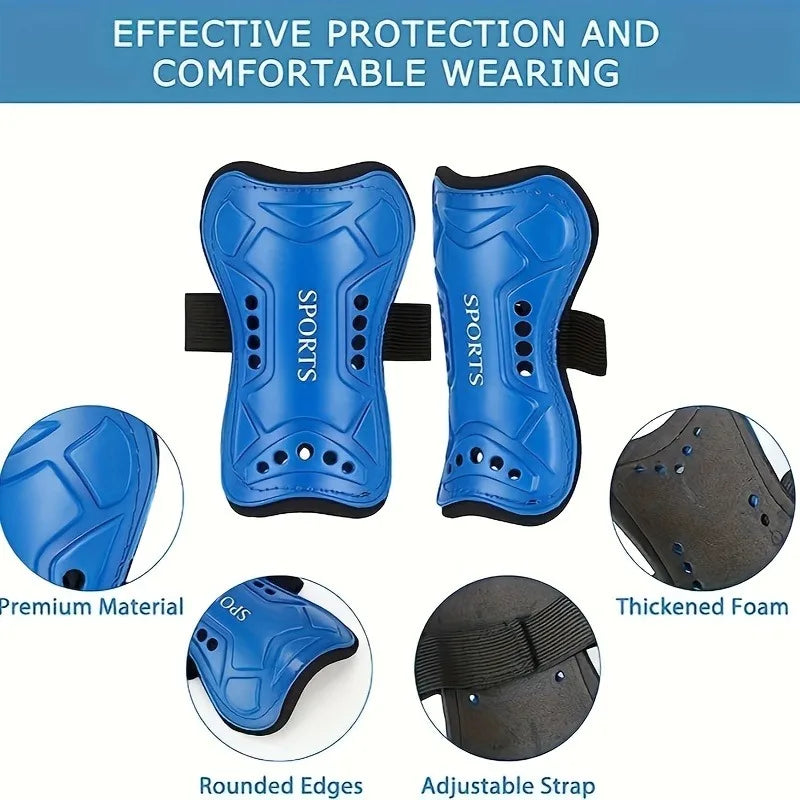 1 Par Fotball Leggbeskyttere med Støtabsorberende Leg Sleeves – Barn og Ungdom