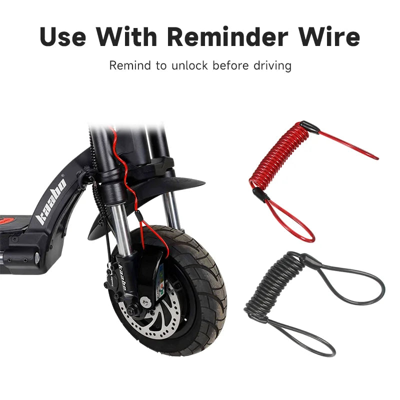 Alarm Skivelås for Elektrisk Scooter og Motorsykkel – Vanntett og Tyverisikker Metallbeskyttelse