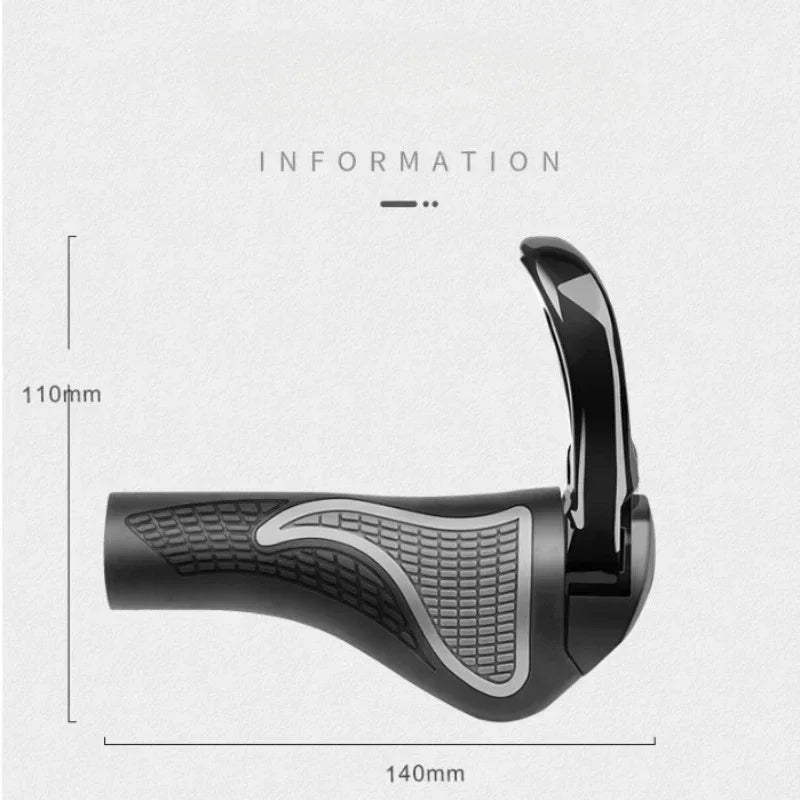 Ergonomiske sykkelgrep med støtdemping og dobbel låsing