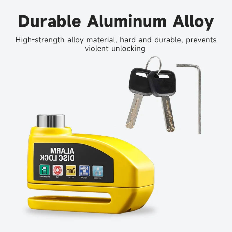 Alarm Skivelås for Elektrisk Scooter og Motorsykkel – Vanntett og Tyverisikker Metallbeskyttelse