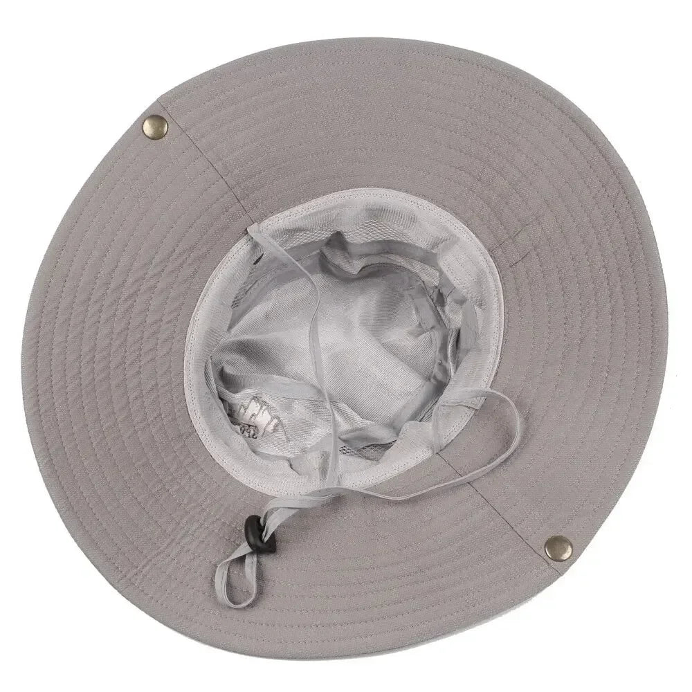Sommer Bucket Hat for Herre – UV-beskyttelse & Bred Brem | Safari, Fiske, Strand, Camp; Friluft