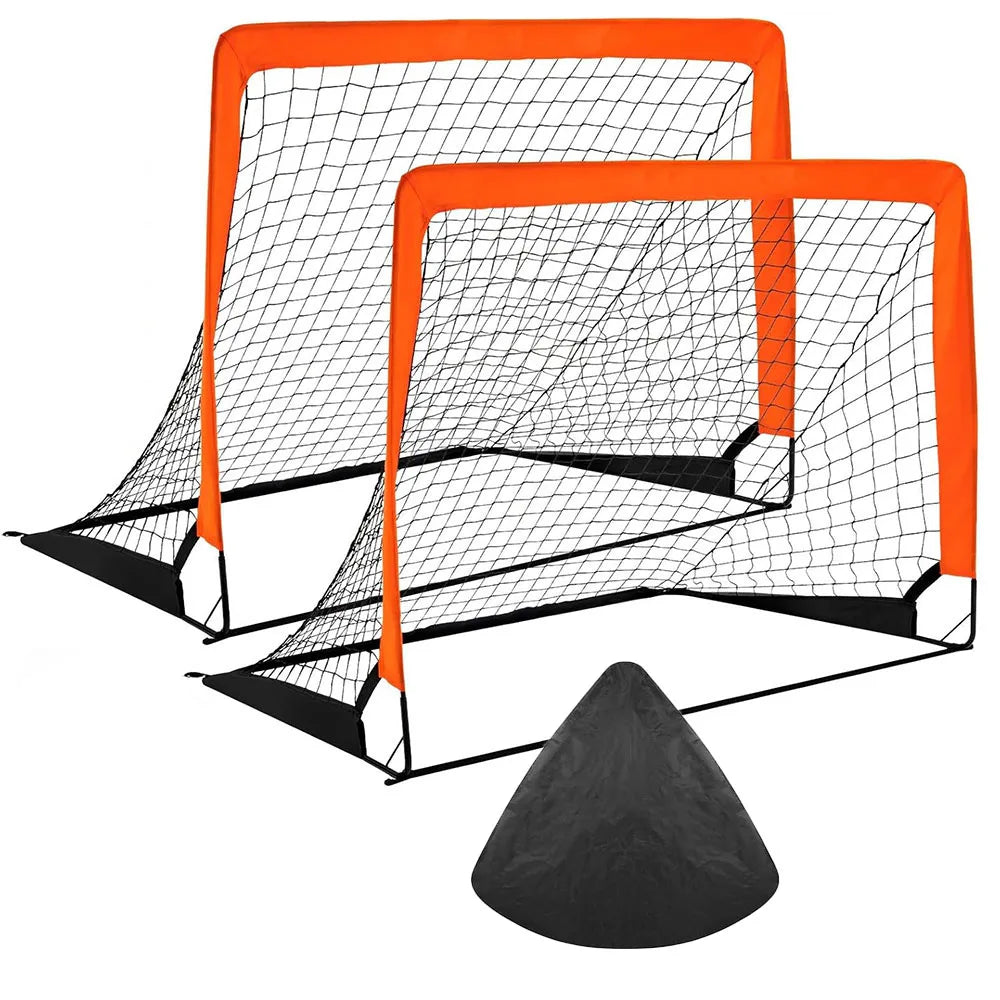 1/2pcs Kids Soccer Goals for Backyard 4x3 ft Portable Soccer Nets Outdoor Sport Training Equipment Soccer Goal with Carrying Bag