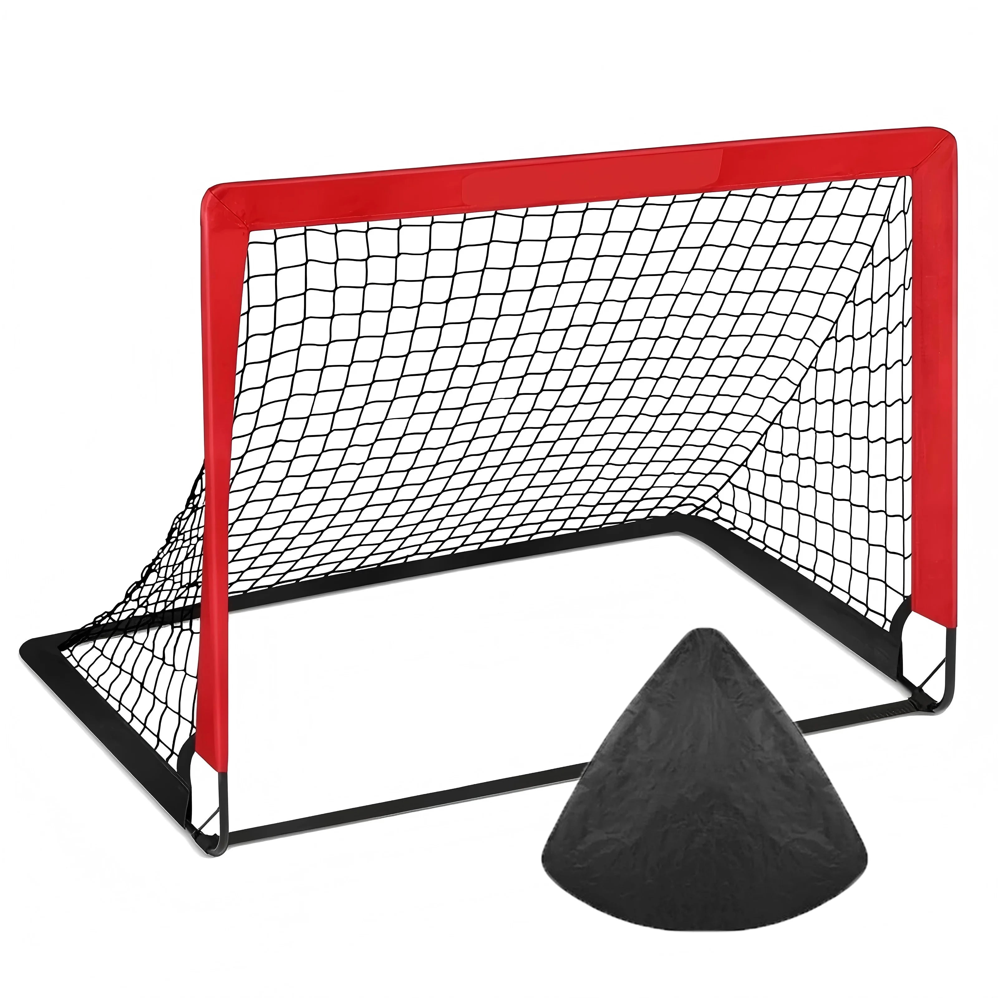 1/2pcs Kids Soccer Goals for Backyard 4x3 ft Portable Soccer Nets Outdoor Sport Training Equipment Soccer Goal with Carrying Bag