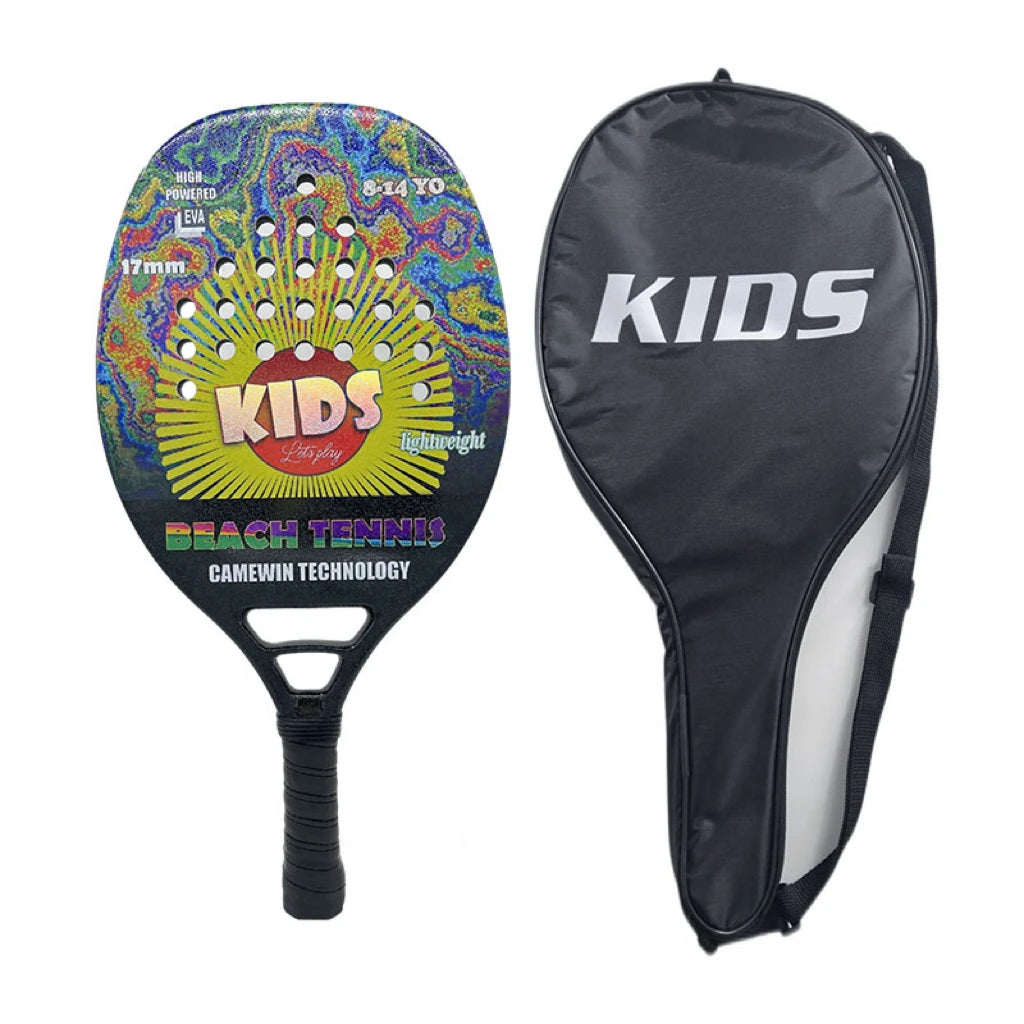 Strandtennisracket for barn 6–14 år – Lett og slitesterk nybegynnerracket med etui