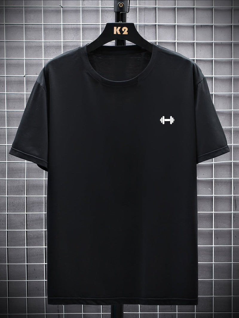 Herre T-skjorte i tung 100 % bomull – Slim fit trening