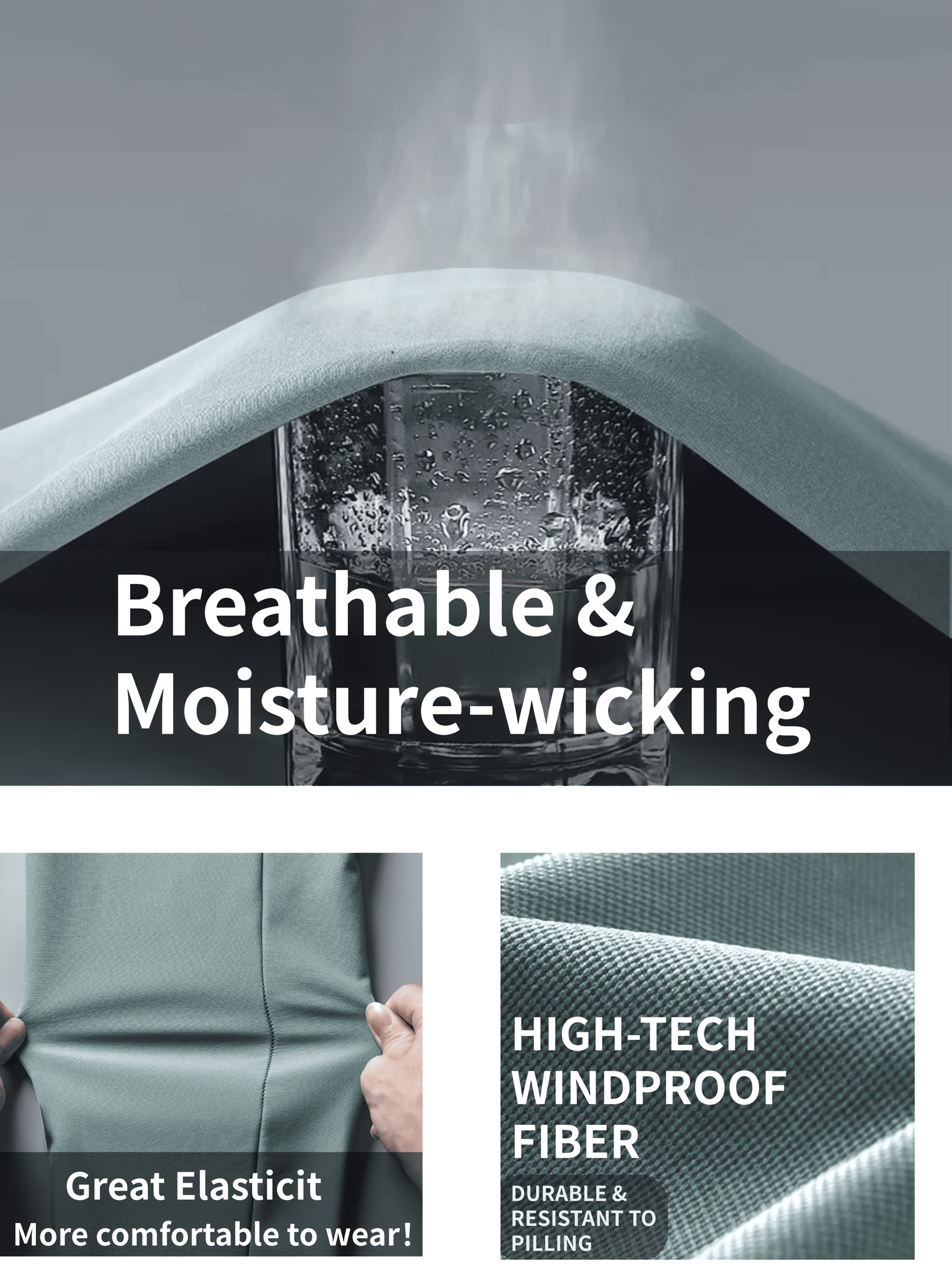 Herrejakke med Hette og "RUN"-Trykk – Sporty Vindjakke for Høst og Vinter