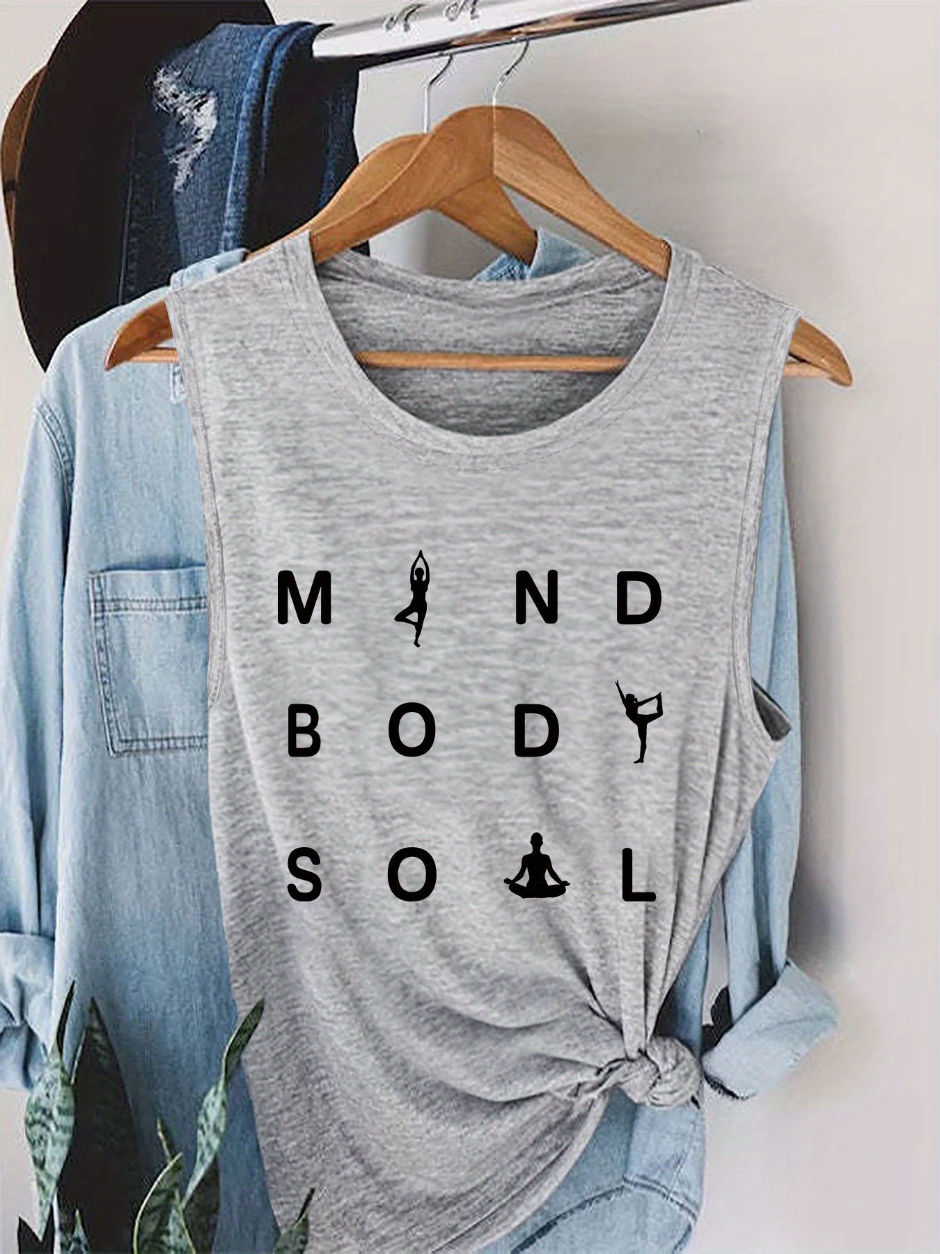 MIND BODY SOUL – Yoga Tanktop for Kvinner | Komfortabel og Pustende Treningsplagg
