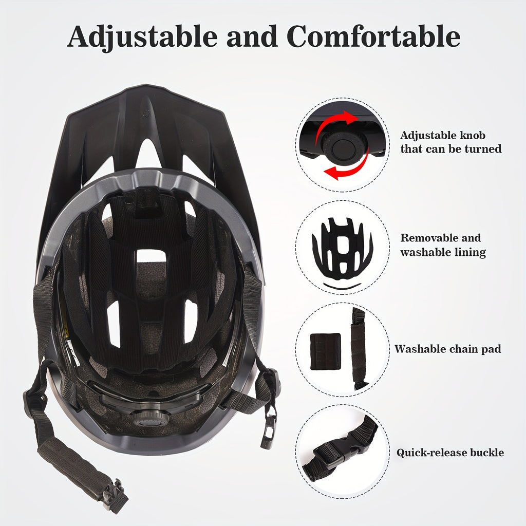 GTSBROS Unisex Sykkelhjelm med Solskjerm – Lett, Sikker og Komfortabel