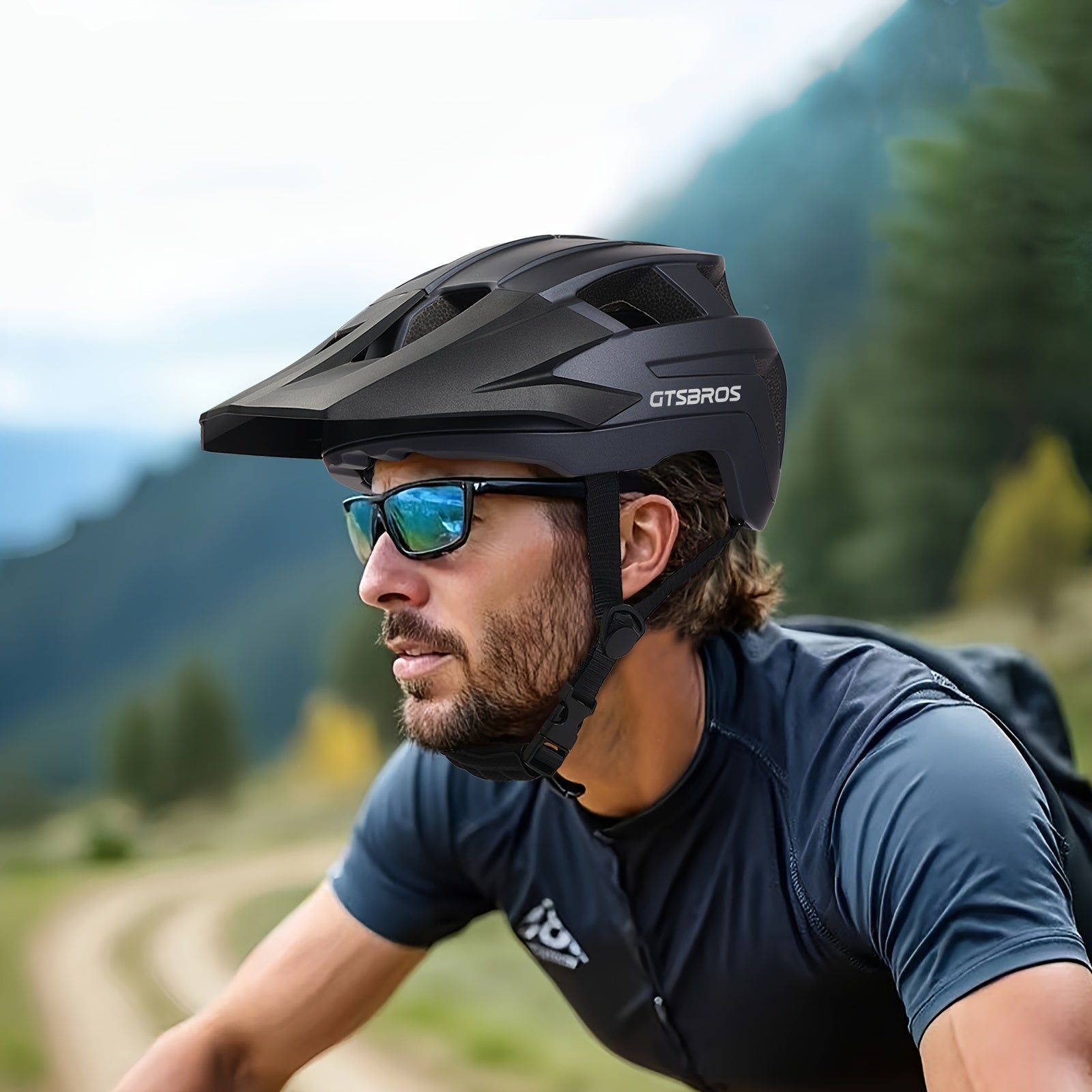 GTSBROS Unisex Sykkelhjelm med Solskjerm – Lett, Sikker og Komfortabel