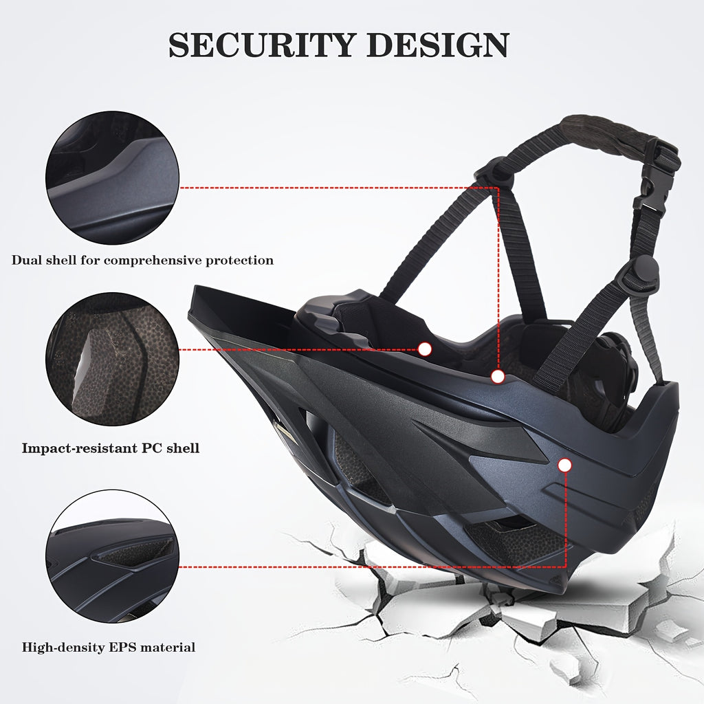 GTSBROS Unisex Sykkelhjelm med Solskjerm – Lett, Sikker og Komfortabel