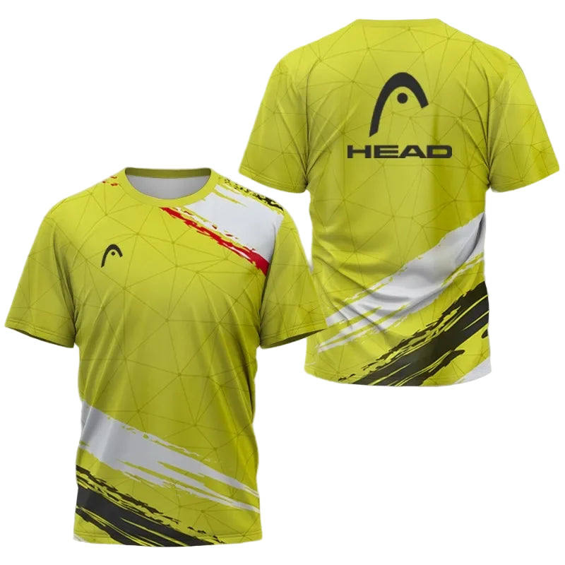 Sommerlig Sportsskjorte for Herre – Pustende og komfortabel | Allsidig T-skjorte for badminton, bordtennis og friluft