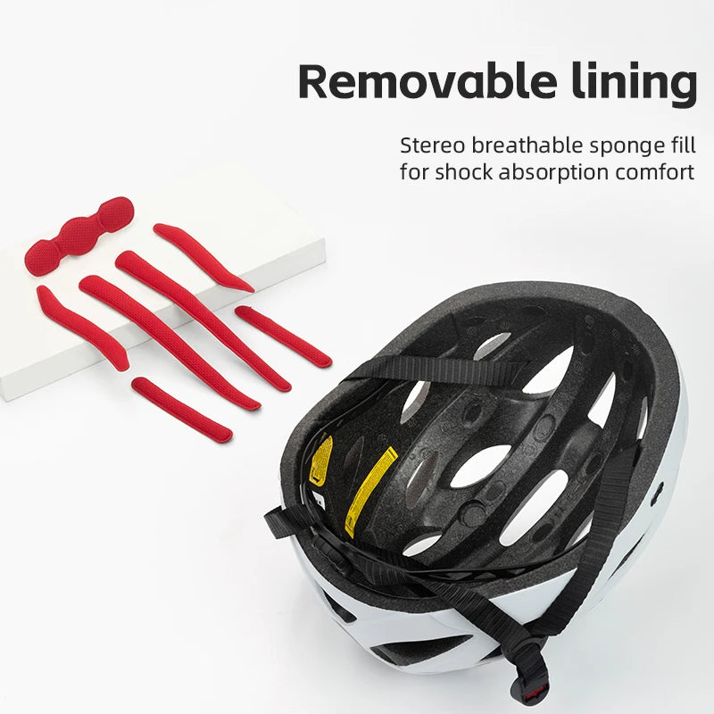 ROCKBROS ultralett sykkelhjelm (57–62 cm) – pustende, integrert design for MTB og landevei