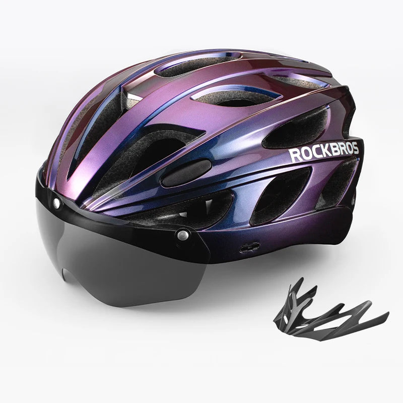 ROCKBROS ultralett sykkelhjelm (57–62 cm) – pustende, integrert design for MTB og landevei