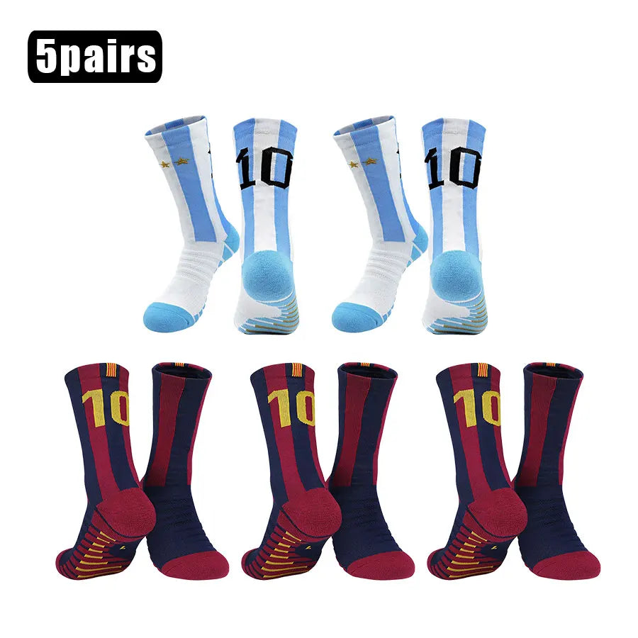 5 Par Antiskli Treningssokker – Pustende og komfortable | Unisex sokker for rugby, sykling og fotturer