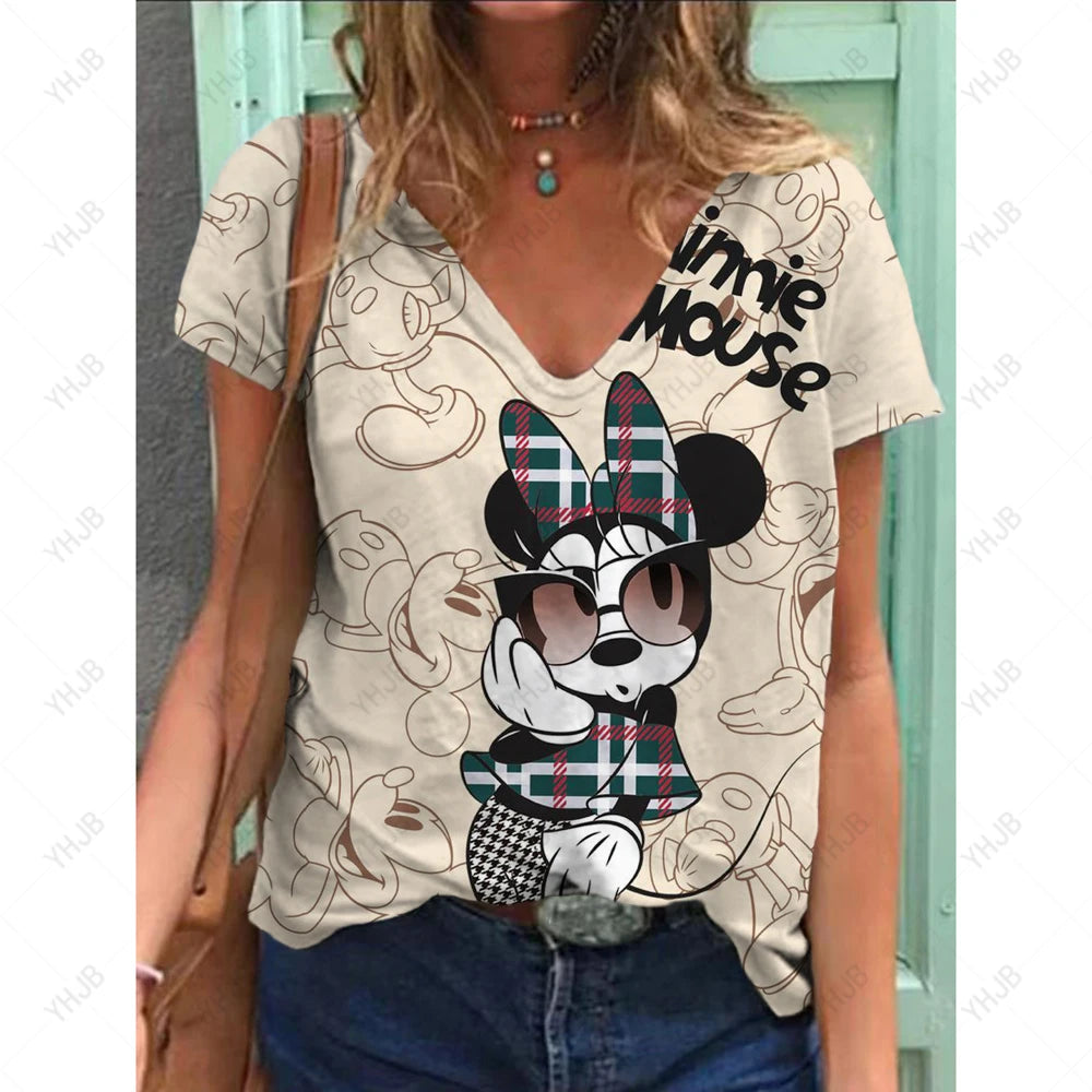 Disney T-skjorte for Kvinner – Mickey Mouse med Humor og Stil