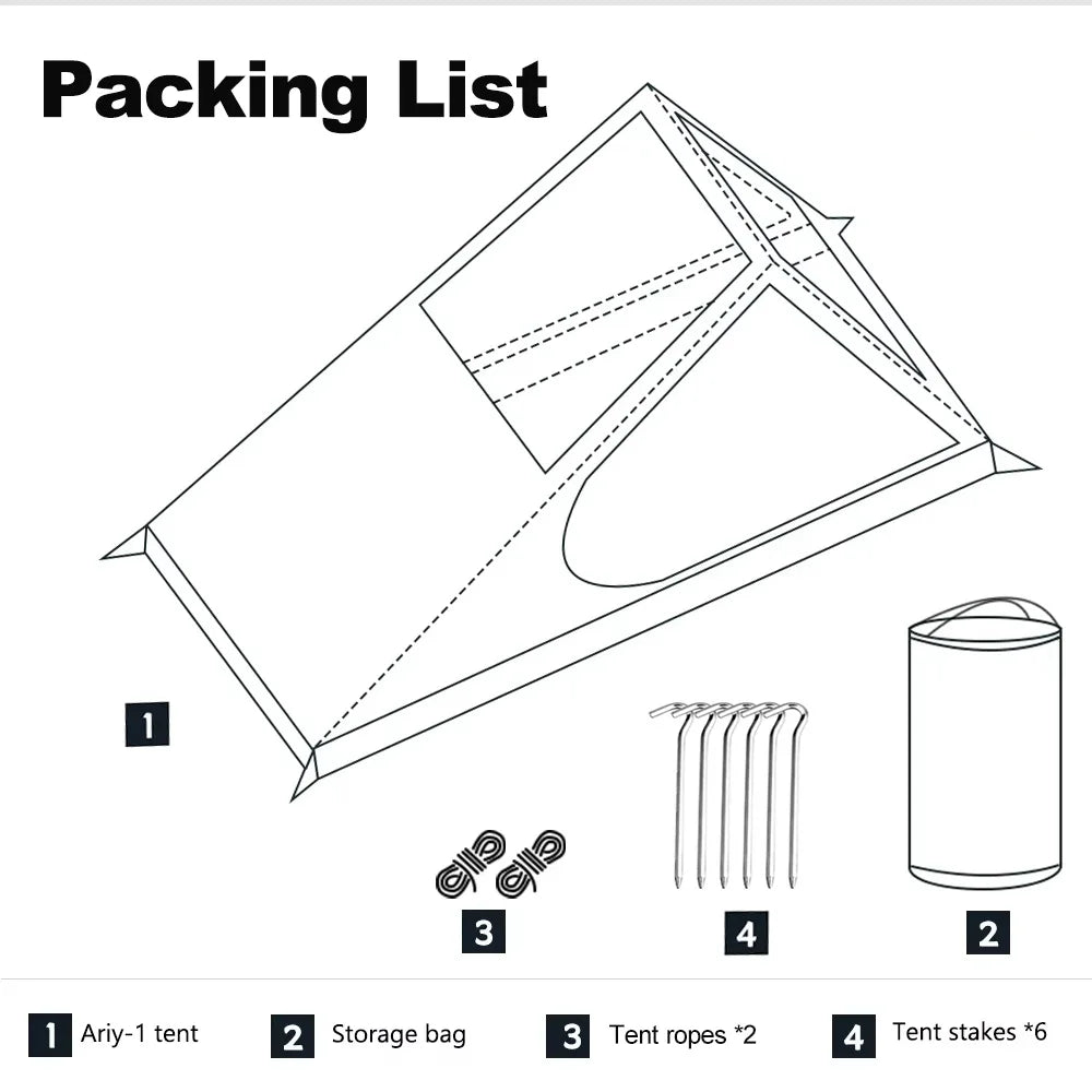 Airy Mesh Telt for 1 Person – Ultralett og Myggsikkert