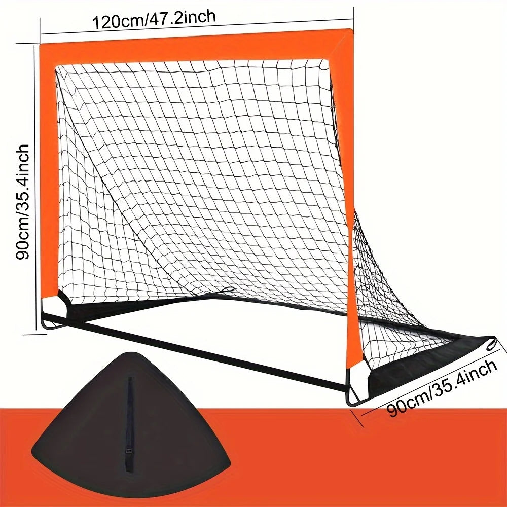 1/2pcs Kids Soccer Goals for Backyard 4x3 ft Portable Soccer Nets Outdoor Sport Training Equipment Soccer Goal with Carrying Bag