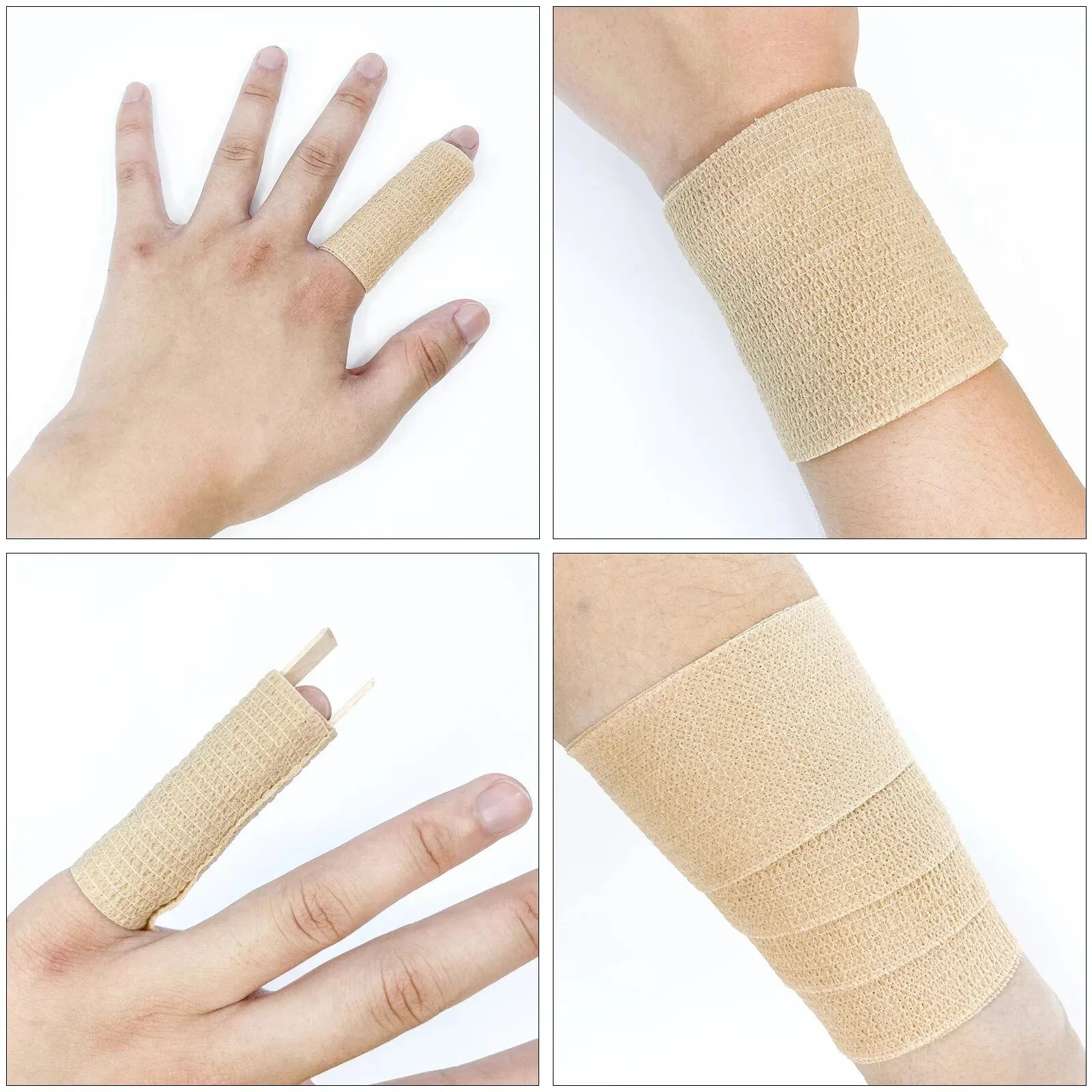 Selvklebende Elastisk Bandasje – 1 Rull (2.5–10 cm x 4.8 m) for Sport og Støtte