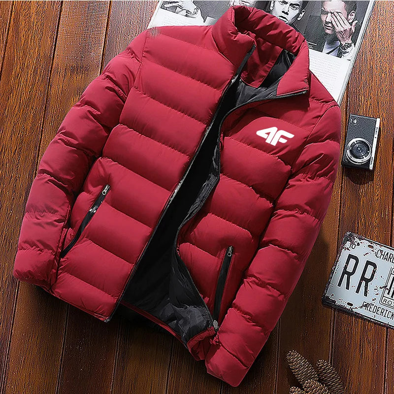 2024 New Winter Long Sleeve Cotton Coat Zipper Jacket Men's Cotton Coat
