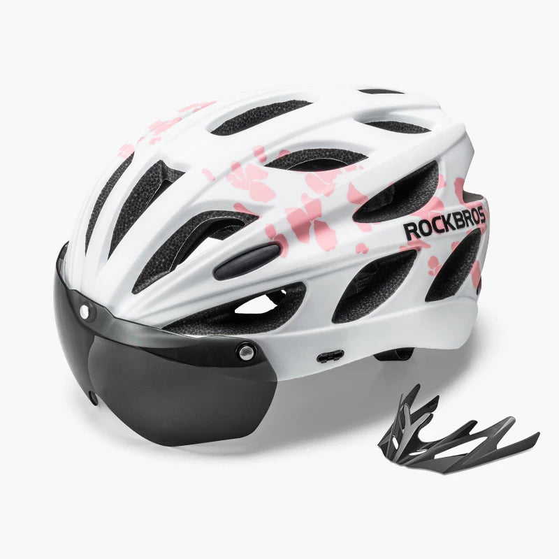 ROCKBROS ultralett sykkelhjelm (57–62 cm) – pustende, integrert design for MTB og landevei