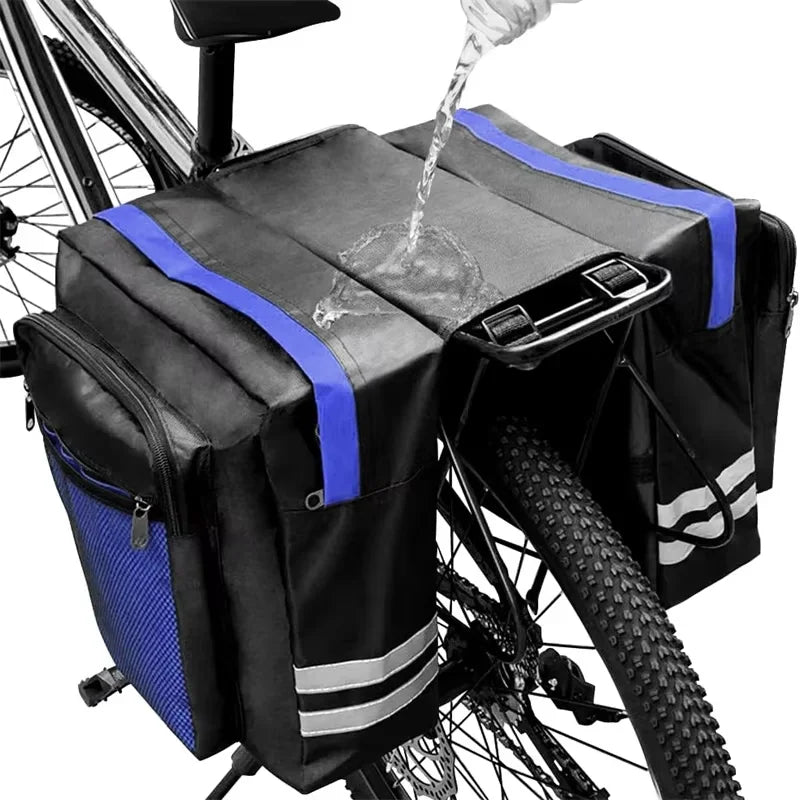 High capacity double-sided bicycle rear rack bag counter circulation and waterproof bicycle rear bag are convenient to carry
