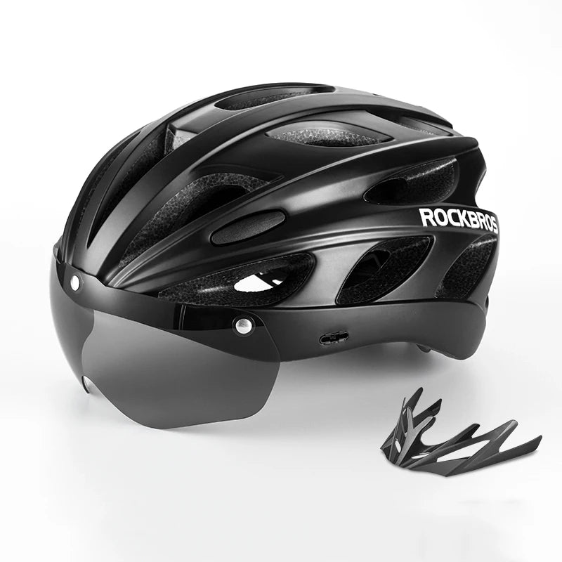 ROCKBROS ultralett sykkelhjelm (57–62 cm) – pustende, integrert design for MTB og landevei