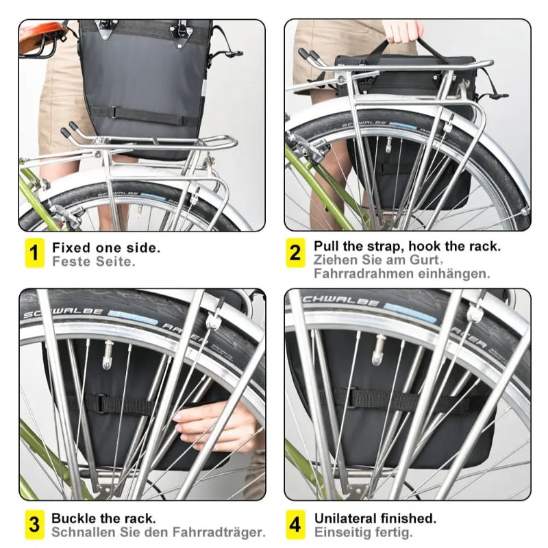 Rhinowalk 3-i-1 Sykkelveske – Maksimal lagringsplass for alle typer sykler