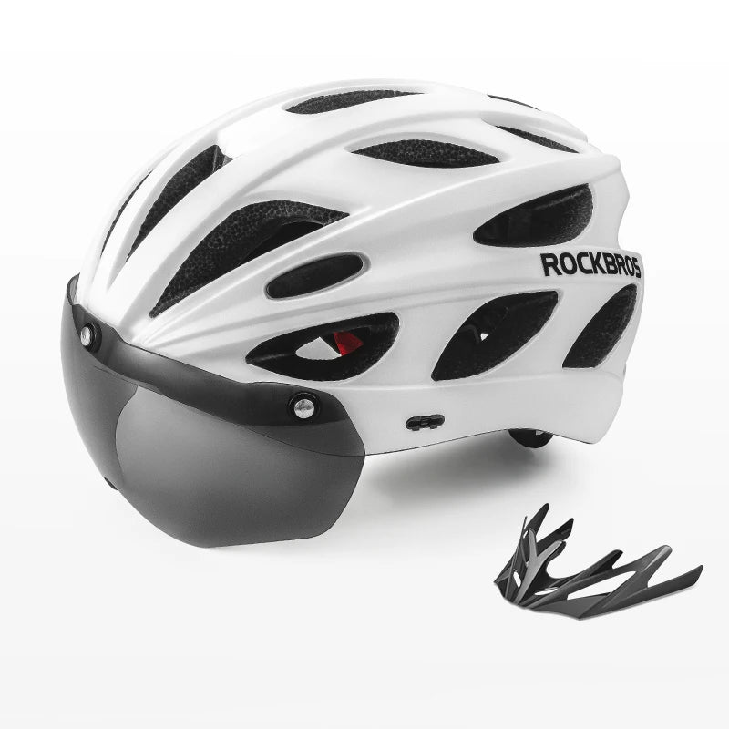ROCKBROS ultralett sykkelhjelm (57–62 cm) – pustende, integrert design for MTB og landevei