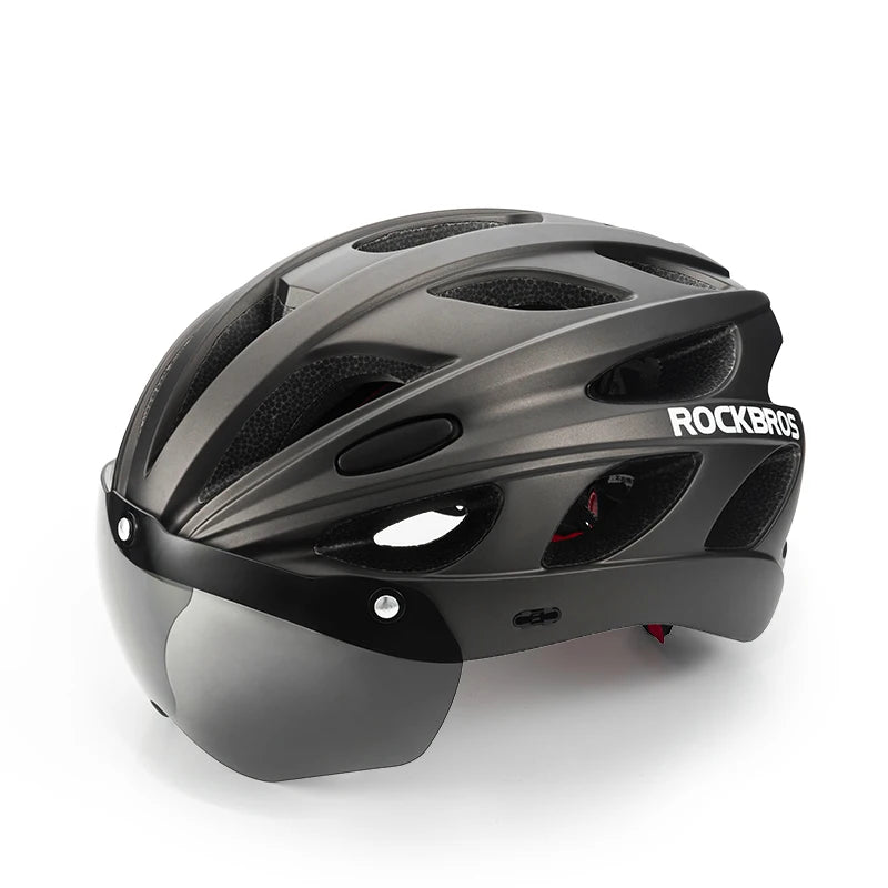 ROCKBROS ultralett sykkelhjelm (57–62 cm) – pustende, integrert design for MTB og landevei