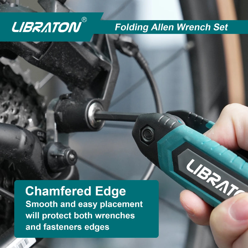 LIBRATON Unbrakosett – Metric & amp; SAE | Sammenleggbart Multiverktøy for Sekskantskruer
