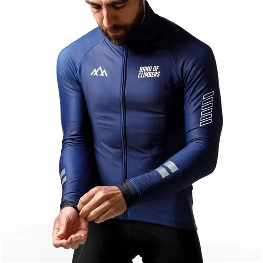 Vinterjakke med Termisk Fleece – Langermet Sykkeljakke for Menn