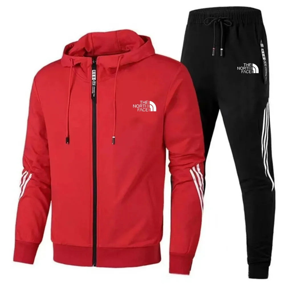 2024 Herre Tracksuit – To-delt Sportsdress med Hoodie og Bukser