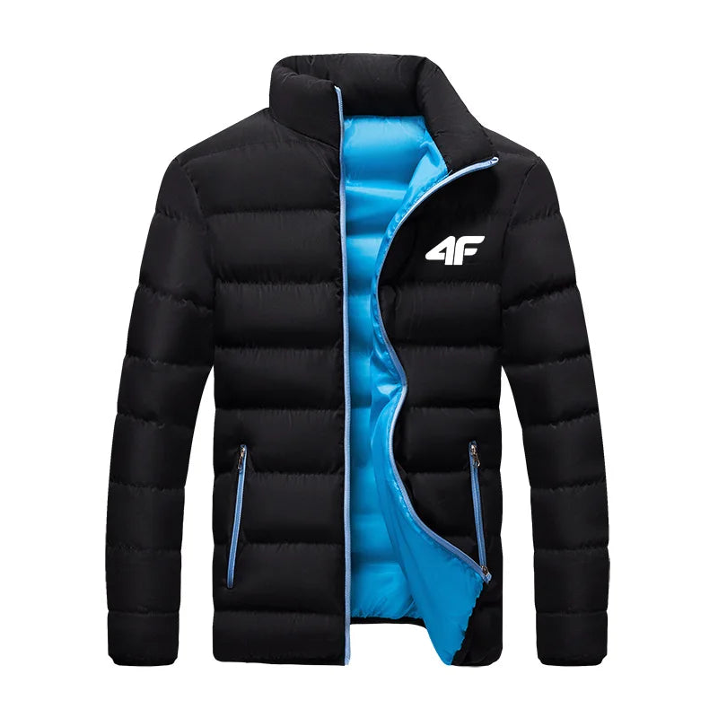 2024 New Winter Long Sleeve Cotton Coat Zipper Jacket Men's Cotton Coat
