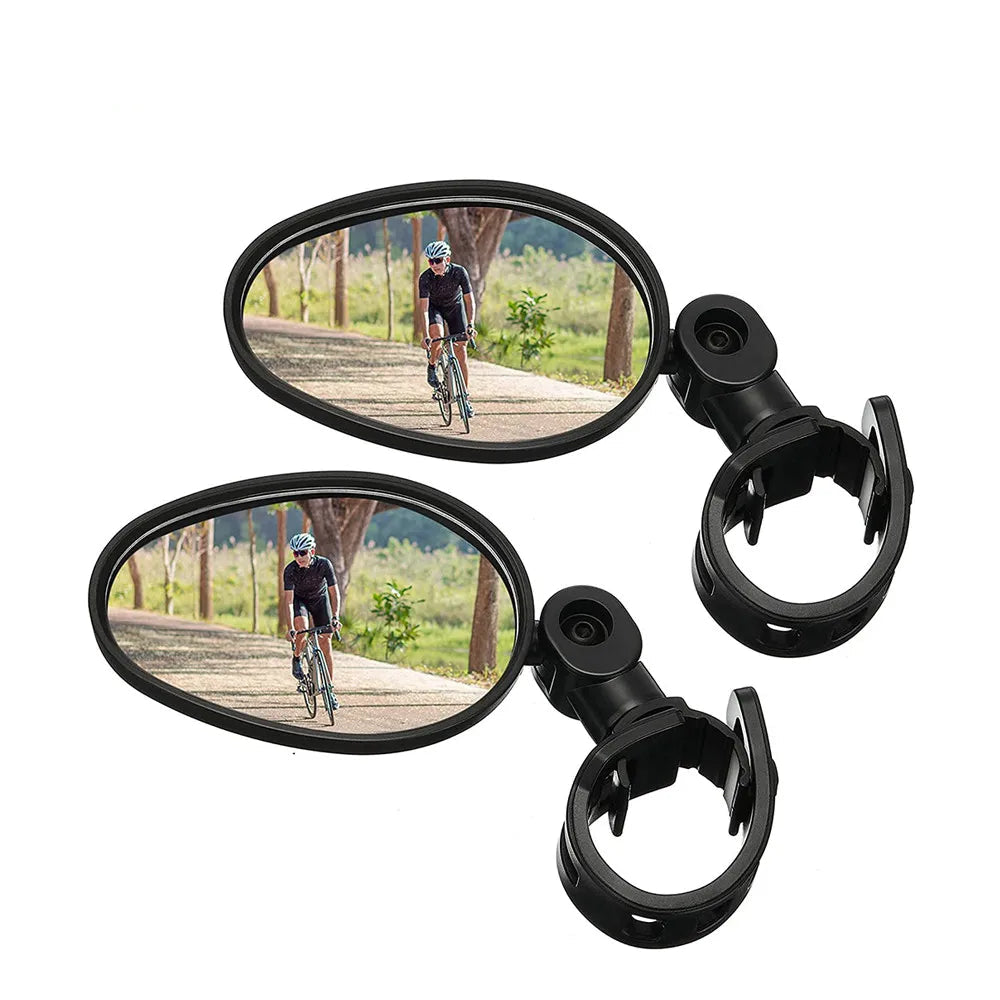 2 stk Sykkelbakspeil – 360° Justerbare og Roterbare for MTB og Landevei