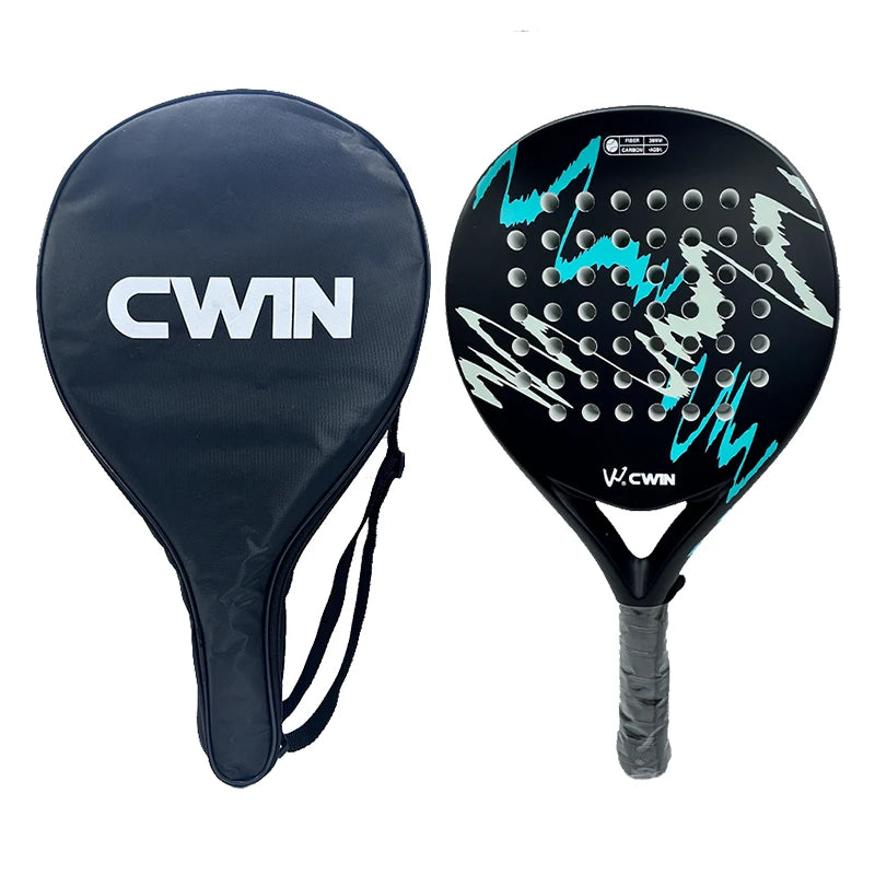 Camewin Padelracket – Profesjonell 2024-modell med Karbonfiber og Myk EVA | Inkludert racketbag