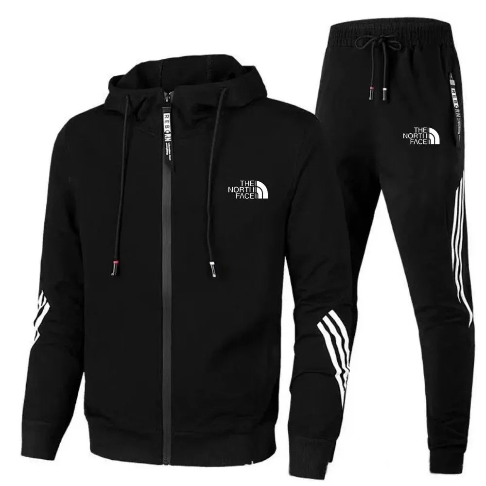 2024 Herre Tracksuit – To-delt Sportsdress med Hoodie og Bukser