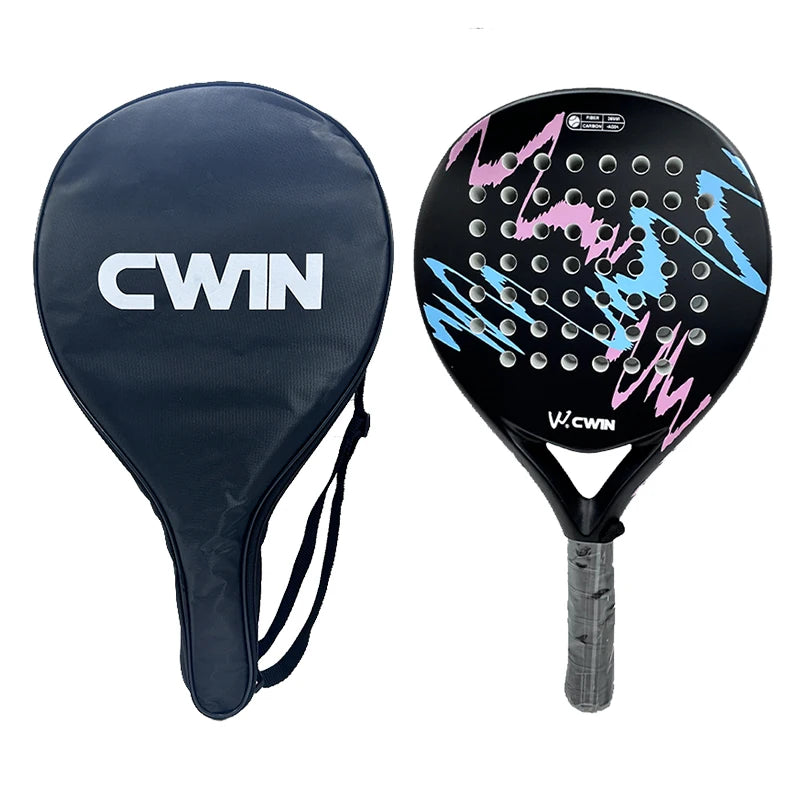 Camewin Padelracket – Profesjonell 2024-modell med Karbonfiber og Myk EVA | Inkludert racketbag
