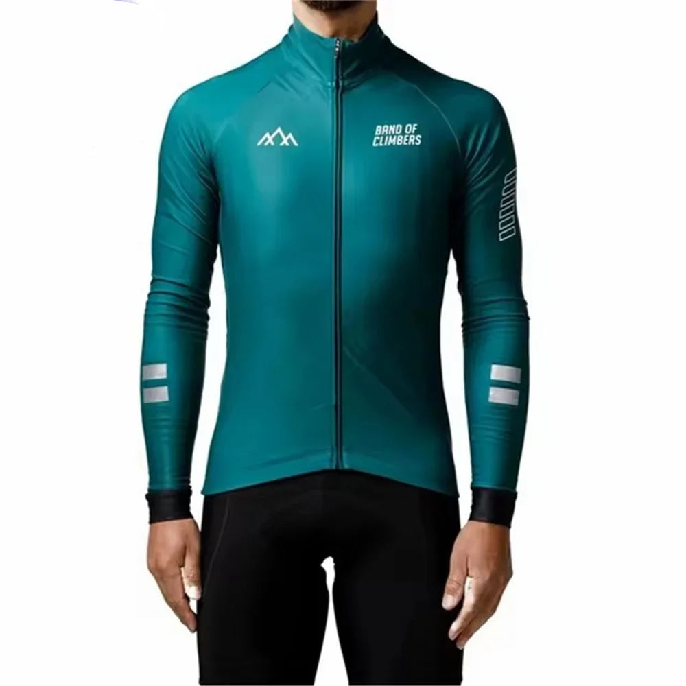 Vinterjakke med Termisk Fleece – Langermet Sykkeljakke for Menn