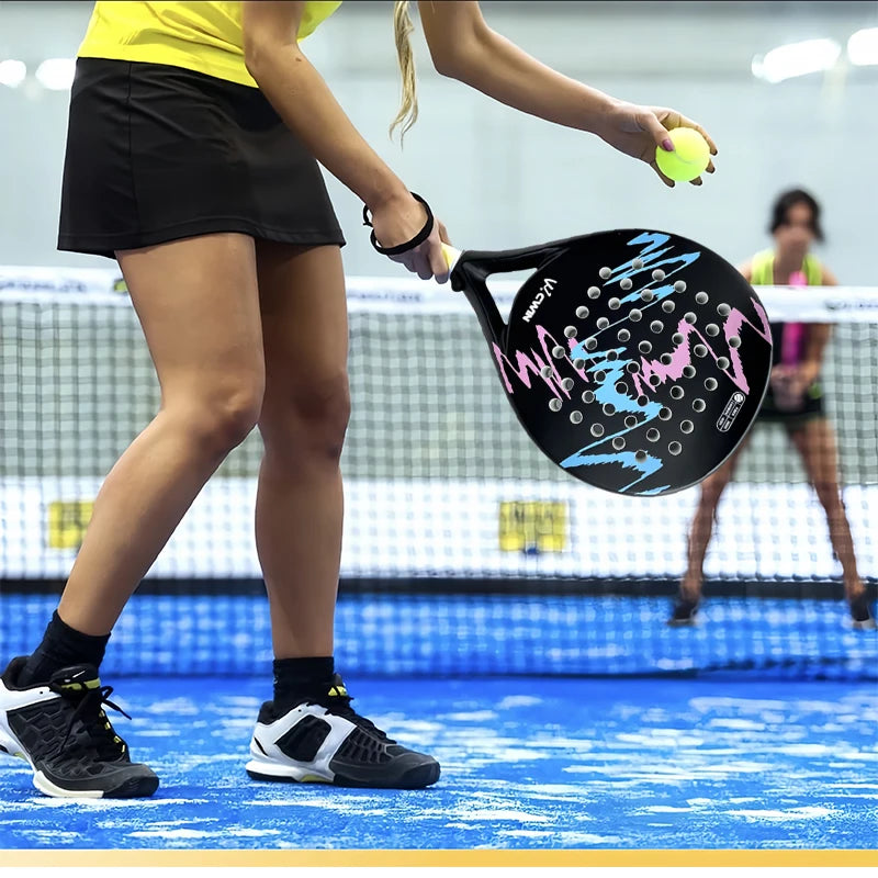 Camewin Padelracket – Profesjonell 2024-modell med Karbonfiber og Myk EVA | Inkludert racketbag
