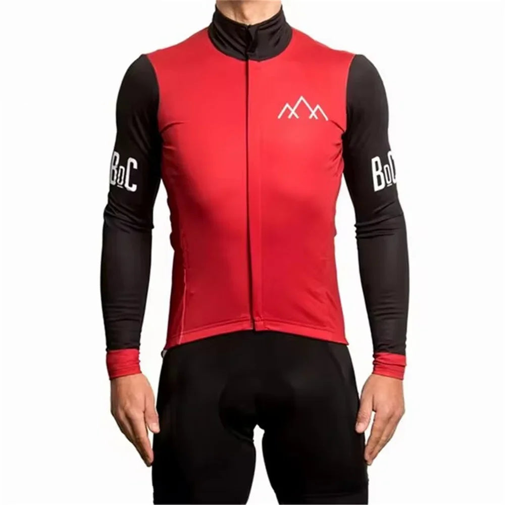 Vinterjakke med Termisk Fleece – Langermet Sykkeljakke for Menn