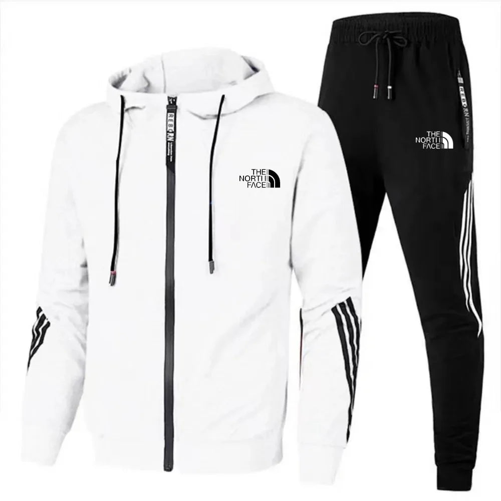 2024 Herre Tracksuit – To-delt Sportsdress med Hoodie og Bukser