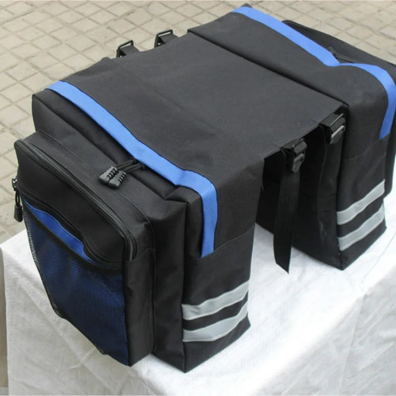 High capacity double-sided bicycle rear rack bag counter circulation and waterproof bicycle rear bag are convenient to carry